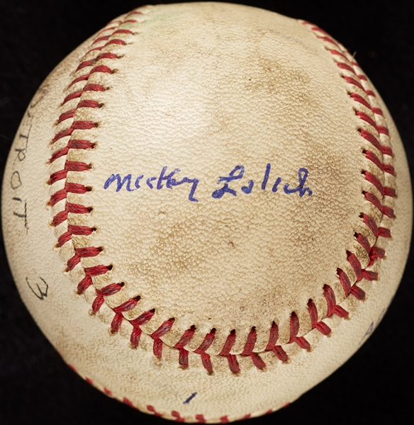 Mickey Lolich Career Win No. 6 Final Out Game-Used Baseball (4/18/1964) (BAS) (Lolich LOA)
