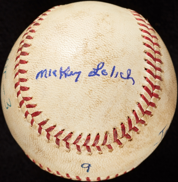 Mickey Lolich Career Win No. 14 Final Out Game-Used Baseball (7/18/1964) (BAS) (Lolich LOA)