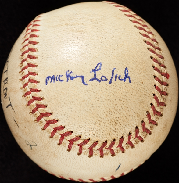Mickey Lolich Career Win No. 39 Final Out Game-Used Baseball (4/12/1966) (BAS) (Lolich LOA)