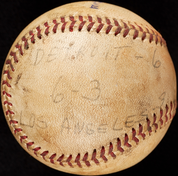 Mickey Lolich Career Win No. 53 Final Out Game-Used Baseball (4/13/1967) (BAS) (Lolich LOA)