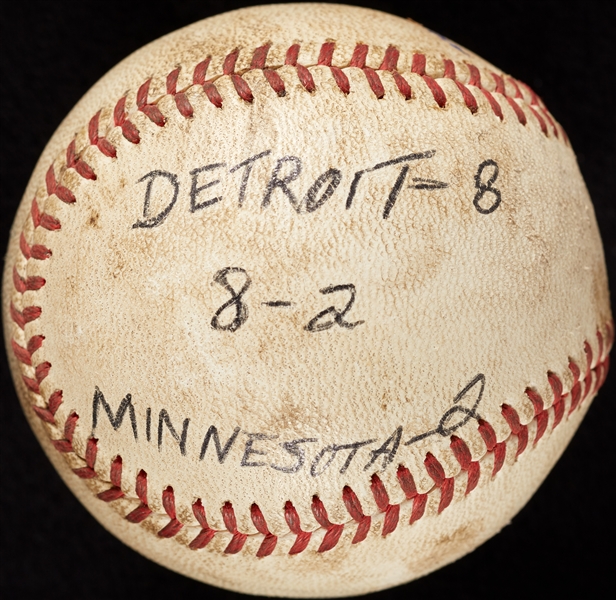 Mickey Lolich Career Win No. 88 Final Out Game-Used Baseball (5/18/1969) (BAS) (Lolich LOA)