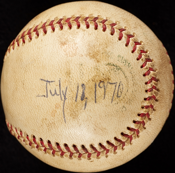 Mickey Lolich Career Win No. 111 Final Out Game-Used Baseball (7/18/1970) (BAS) (Lolich LOA)