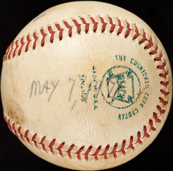 Mickey Lolich Career Win No. 121 Final Out Game-Used Baseball (5/7/1971) (BAS) (Lolich LOA)