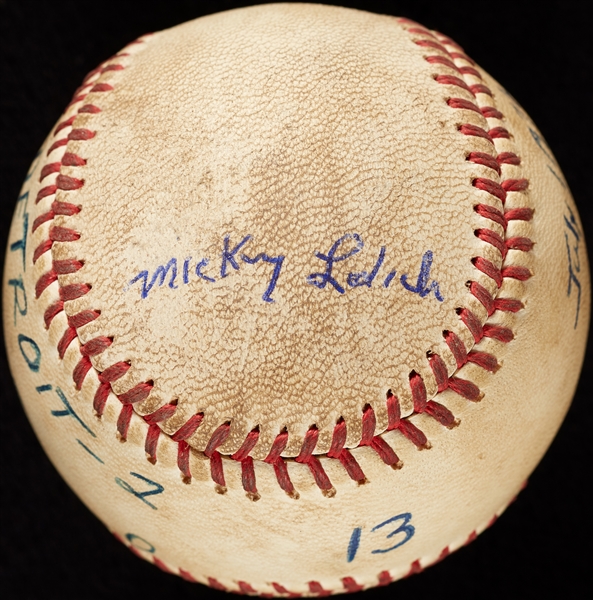 Mickey Lolich Career Win No. 154 Final Out Game-Used Baseball (7/1/1972) (BAS) (Lolich LOA)