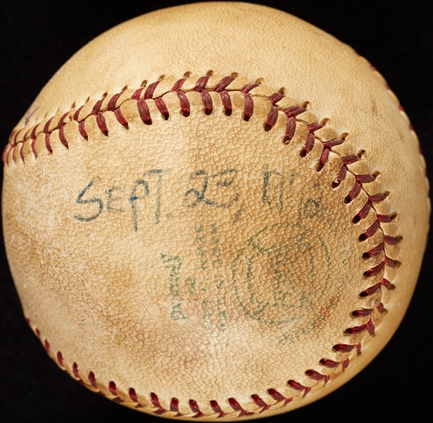 Mickey Lolich Career Win No. 162 Final Out Game-Used Baseball (9/23/1972) (BAS) (Lolich LOA)