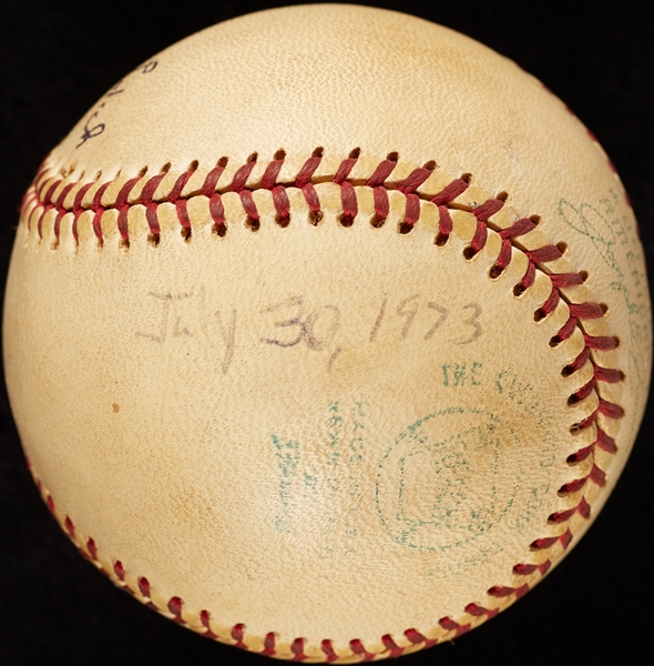 Mickey Lolich Career Win No. 173 Final Out Game-Used Baseball (7/30/1973) (BAS) (Lolich LOA)