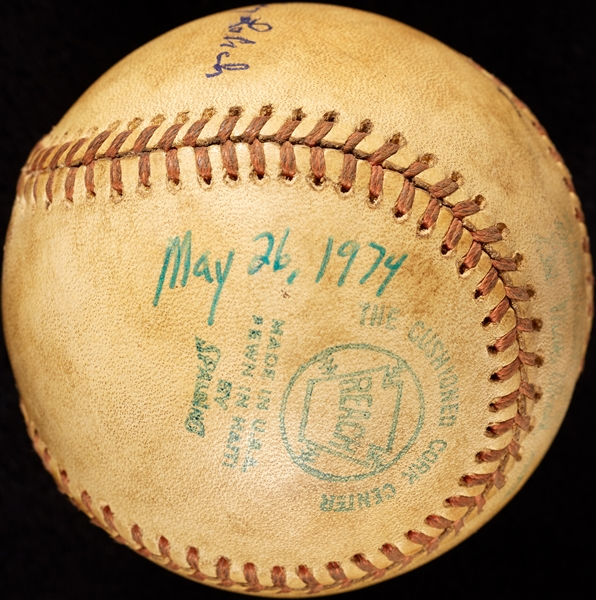 Mickey Lolich Career Win No. 184 Final Out Game-Used Baseball (5/26/1974) (BAS) (Lolich LOA)