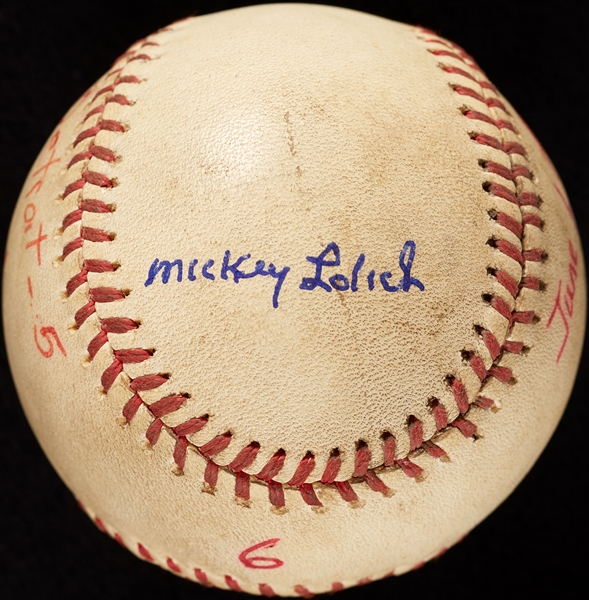 Mickey Lolich Career Win No. 201 Final Out Game-Used Baseball (6/1/1975) (BAS) (Lolich LOA)