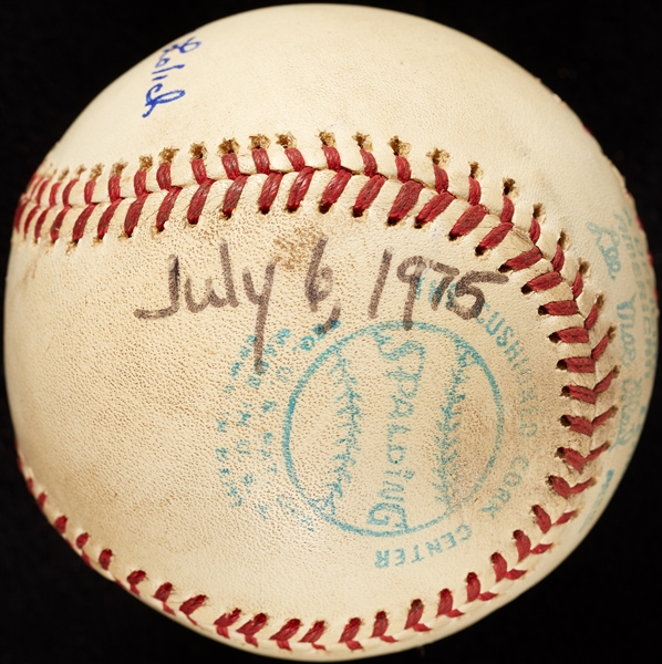 Mickey Lolich Career Win No. 205 Final Out Game-Used Baseball (7/6/1975) (BAS) (Lolich LOA)