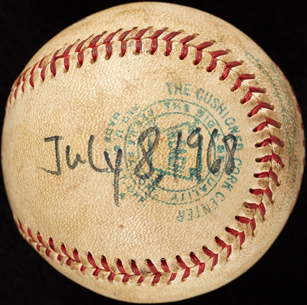 Mickey Lolich Career Save No. 8 Final Out Game-Used Baseball (7/8/1968) (BAS) (Lolich LOA)