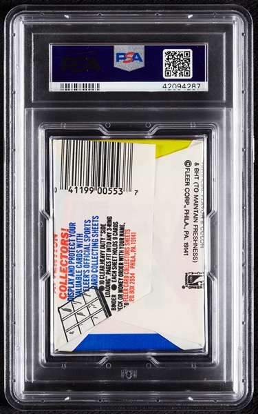 1988 Fleer Basketball Wax Pack - Magic Johnson Sticker Back (Graded PSA 8)