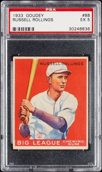 1933 Goudey Russell Rollings No. 88 PSA 5