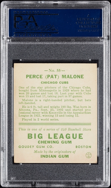 1933 Goudey Pat Malone No. 55 PSA 5
