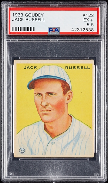 1933 Goudey Jack Russell No. 123 PSA 5.5