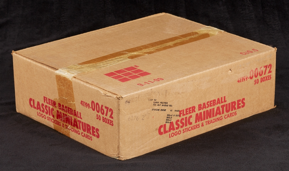 1986 Fleer Baseball Classic Miniatures Case (50)