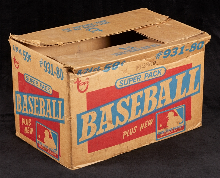 1980 Topps Baseball Super Cello Box Empty Case