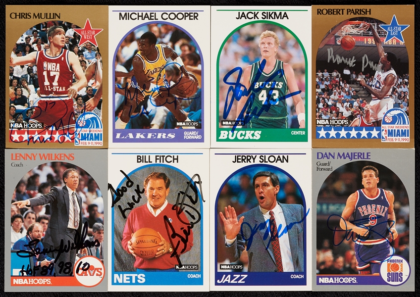 Signed 1989-90 and 1990-91 Hoops Card Collection (190)