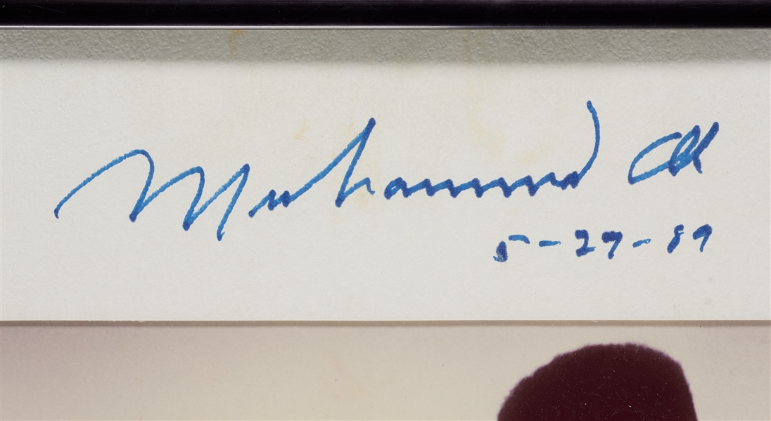 Muhammad Ali, Barbara Walters & Loretta Lynn Signed Custom Framed Photo 5-29-89 (BAS)