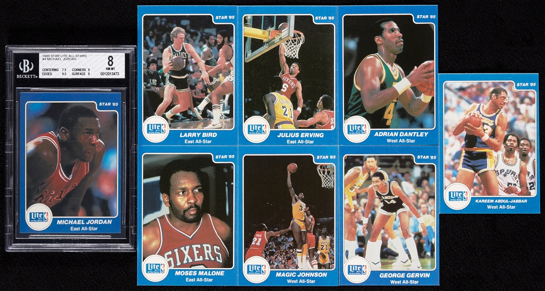 1985 Star Co. Lite All-Stars Complete Set with Michael Jordan BGS 8 (13)