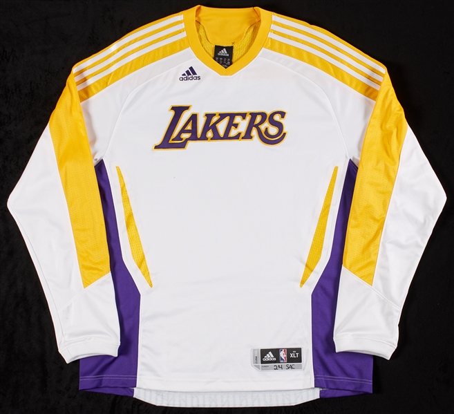 Los Angeles Lakers Long Sleeve Warm-Up Shooting Shirt Attributed to Kobe Bryant (Grey Flannel)