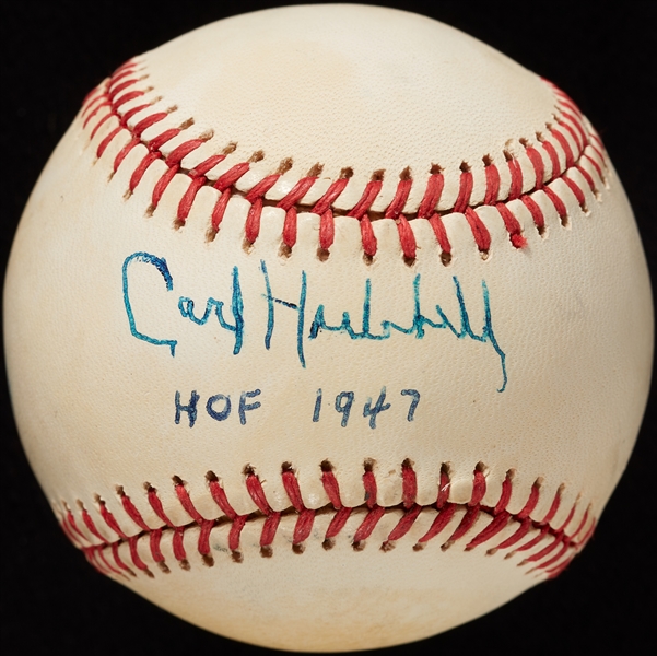 Carl Hubbell Single-Signed ONL Baseball (PSA/DNA)
