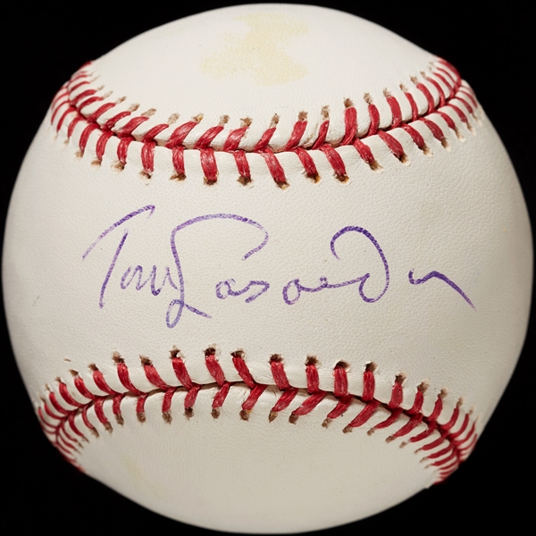 Tom Lasorda Single-Signed OML Baseball (JSA)