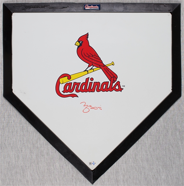Yadier Molina Signed Cardinals Logo Base (BAS)