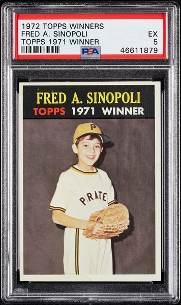 1972 Topps 1971 Winners Fred A. Sinopoli PSA 5
