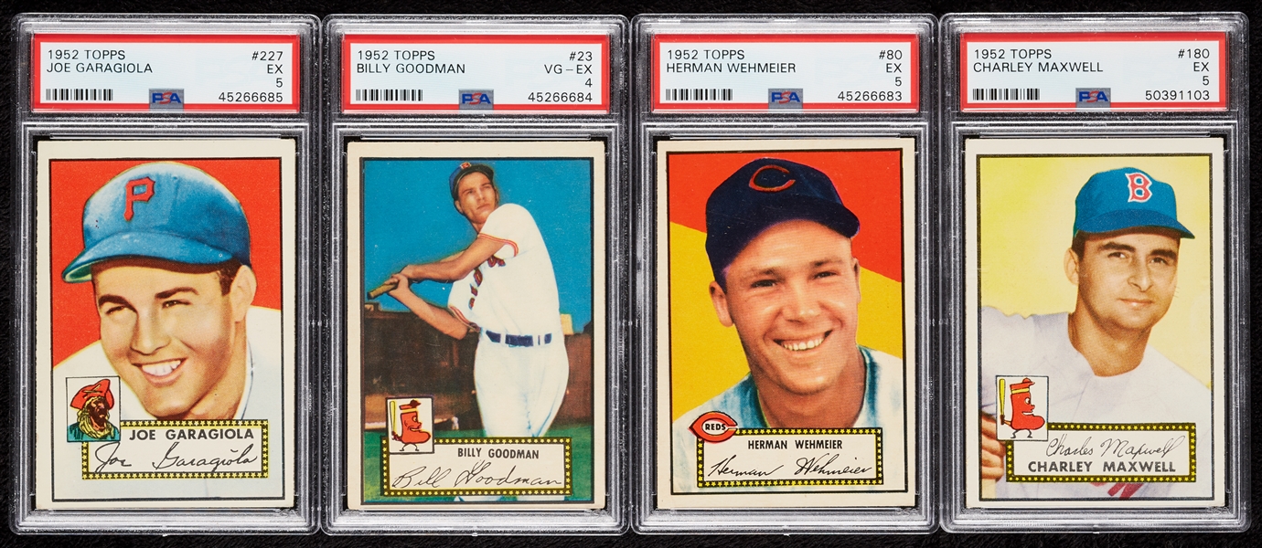 1952 Topps PSA-Graded Group with Garagiola (4)