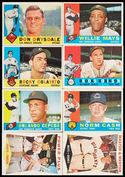 1960 Topps Baseball Group With Mays, HOFers (151)