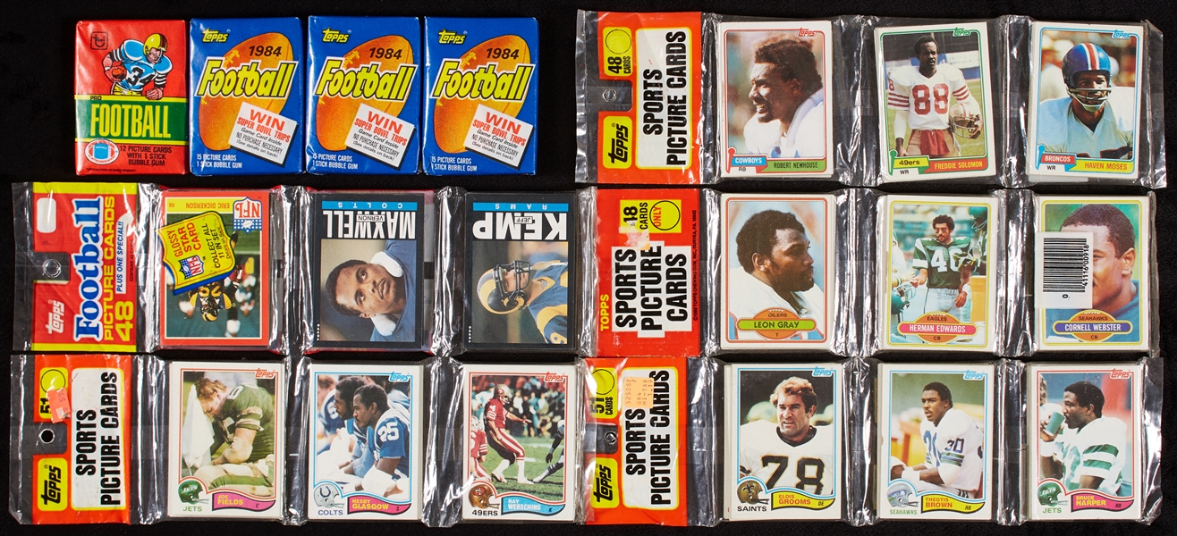 1980-1985 Topps Football Unopened Group (9)