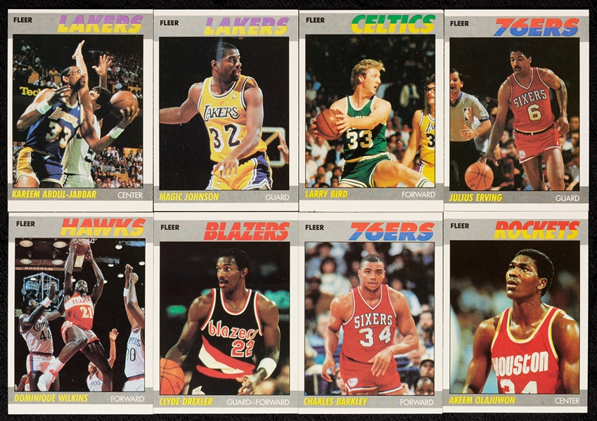 1987 Fleer Basketball High-Grade Complete Set, Jordan Slabbed (143)
