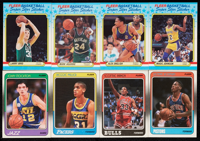 1988 Fleer Basketball High-Grade Complete Set, Jordan Slabbed (143)
