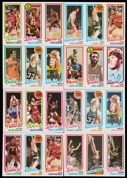High-Grade 1980-81 Topps Basketball With Slabbed Bird/Magic/Erving (176)