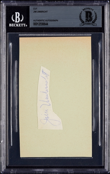 Jim Umbricht Cut Signature with 1964 Topps Card (BAS)