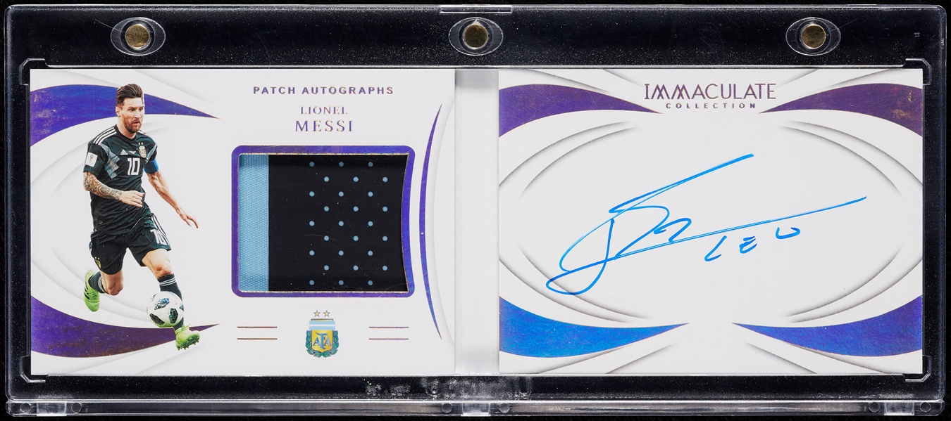 2018-19 Panini Immaculate Collection Lionel Messi Auto/Patch (18/30)
