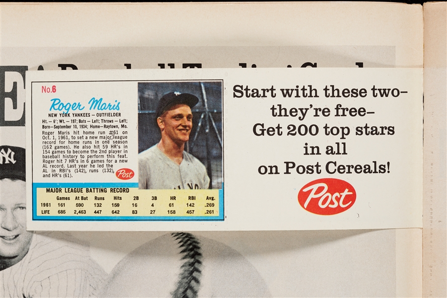 1962 Mickey Mantle & Roger Maris Post Insert with Full LIFE Magazine