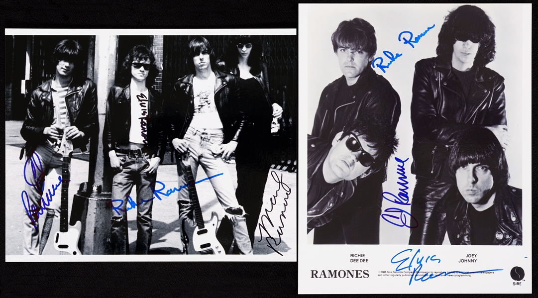 Ramones Group-Signed Photo Pair (2)