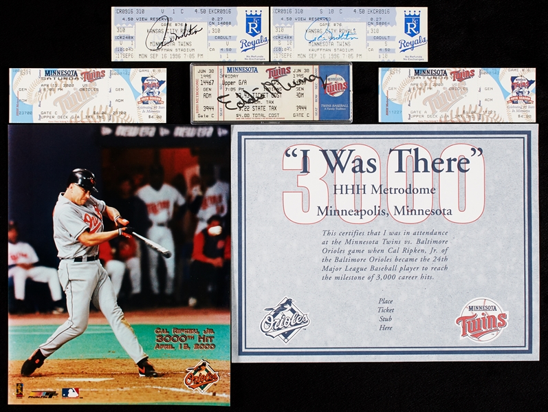 3000th Hit Ticket Group with Signed Murray, Molitor (5)