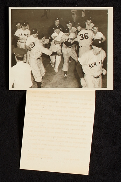 1949-1953 New York Yankees World Series Wire Photo Group (9)