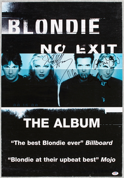 Blondie Group-Signed No Exit Poster (PSA/DNA)