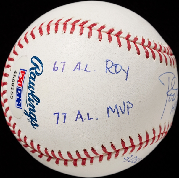 Rod Carew Single-Signed STAT OAL Baseball (PSA/DNA)