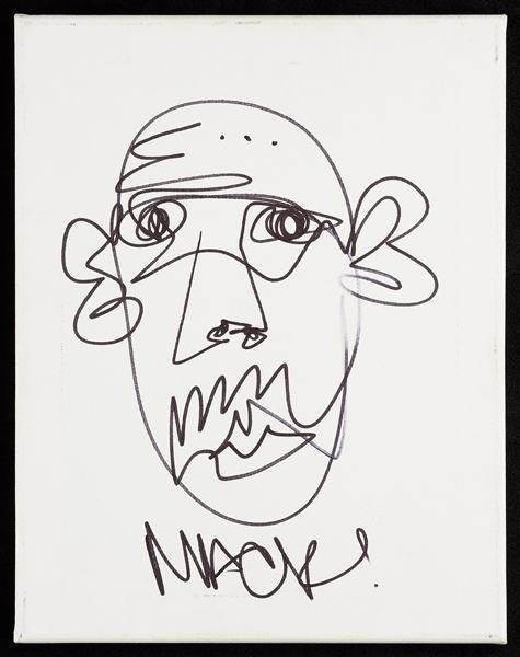 Macklemore Signed Original 11x14 Canvas Sketch (JSA)