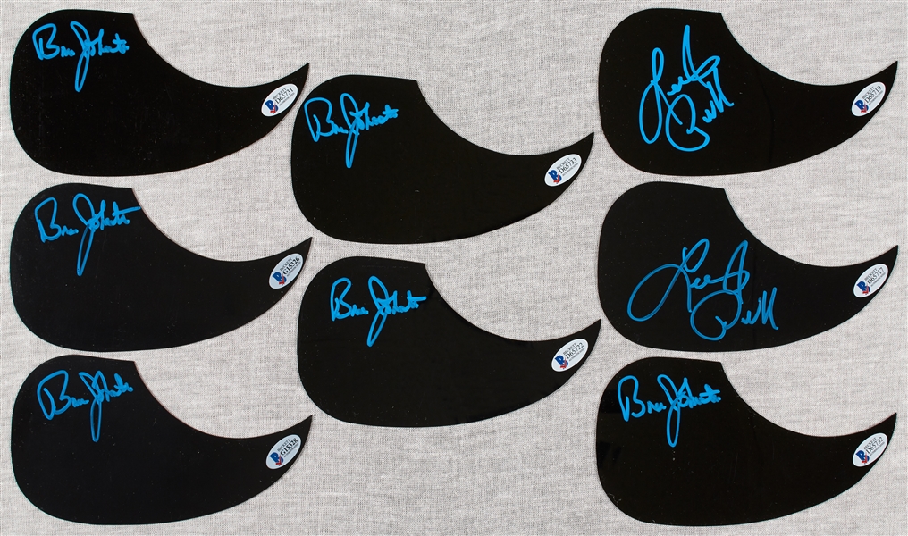 Signed Pickguards Group with Johnston & Parnell (8) (BAS)