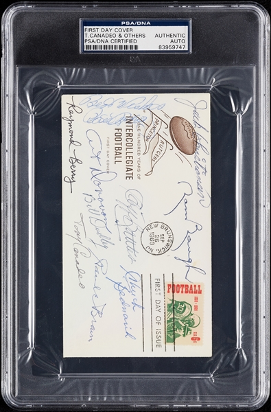 Paul Brown, Sammy Baugh, Tony Canadeo & Others Signed FDC (10) (PSA/DNA)