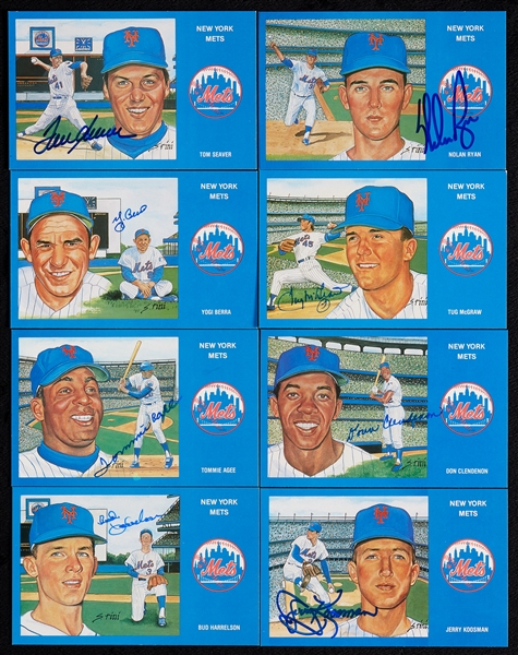 New York Mets Multi-Signed Susan Rini Postcards with Berra, Ryan, Seaver (30)