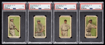 1910 E98 Set of 30 Chicago Cubs PSA 1 Group with Tinker, Chance, Brown (4)