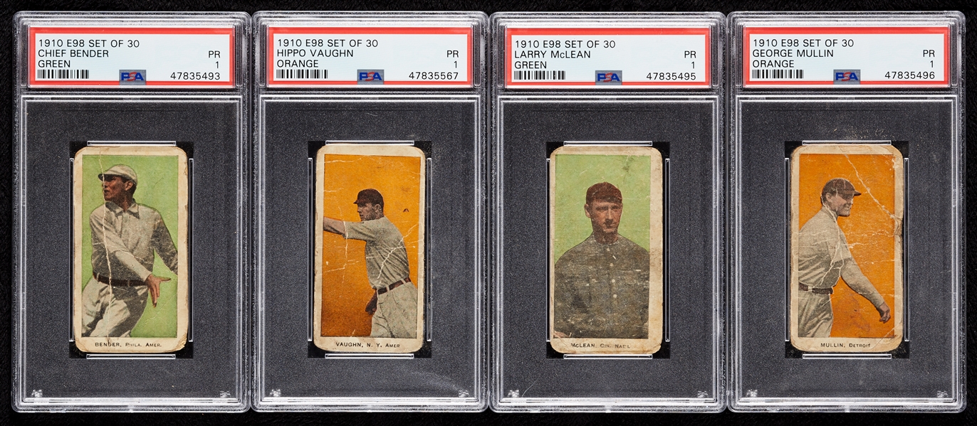 1910 E98 Set of 30 PSA 1 Group with Chief Bender (4)