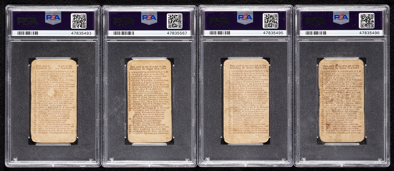 1910 E98 Set of 30 PSA 1 Group with Chief Bender (4)