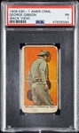 1909 E90-1 American Caramel George Gibson Back View PSA 1